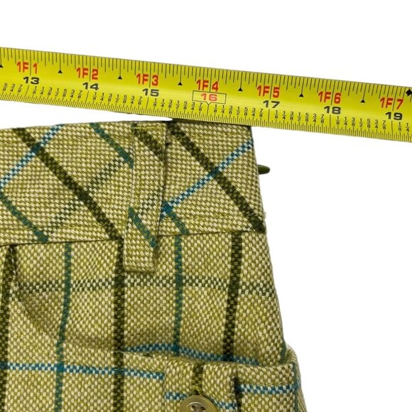 Ann Taylor LOFT Wool Blend Lined Windowpane Plaid Box Pleat Skirt Y2K Size 12 - Picture 5 of 15